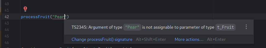 Example rejecting unknown enum value